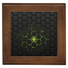 Green Android Honeycomb Gree Framed Tile by Ket1n9