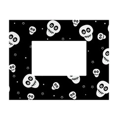 Skull Pattern White Tabletop Photo Frame 4 x6  by Ket1n9