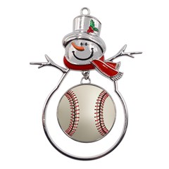 Baseball Metal Snowman Ornament by Ket1n9