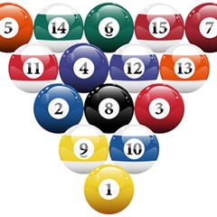 Racked Billiard Pool Balls Play Mat (rectangle) by Ket1n9