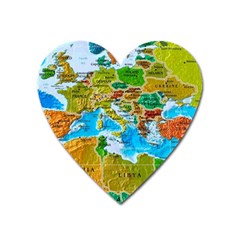 World Map Heart Magnet by Ket1n9