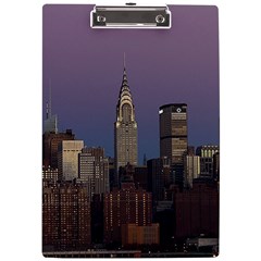 Skyline-city-manhattan-new-york A4 Acrylic Clipboard by Ket1n9