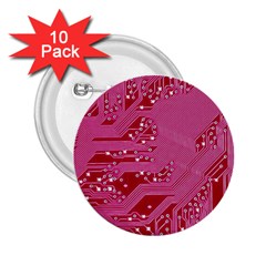 Pink Circuit Pattern 2 25  Buttons (10 Pack) 