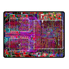 Technology Circuit Board Layout Pattern Two Sides Fleece Blanket (small) by Ket1n9
