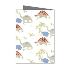 Dinosaur Art Pattern Mini Greeting Cards (pkg Of 8) by Ket1n9