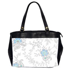 Traditional Art Batik Flower Pattern Oversize Office Handbag (2 Sides) by Ket1n9