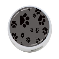 Dog-foodprint Paw Prints Seamless Background And Pattern 4-port Usb Hub (one Side) by Ket1n9