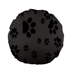 Dog-foodprint Paw Prints Seamless Background And Pattern Standard 15  Premium Flano Round Cushions by Ket1n9