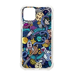 Cartoon-hand-drawn-doodles-on-the-subject-of-space-style-theme-seamless-pattern-vector-background Iphone 11 Pro 5 8 Inch Tpu Uv Print Case by Ket1n9