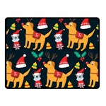 Funny Christmas Pattern Background Two Sides Fleece Blanket (Small)