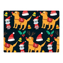 Funny Christmas Pattern Background Two Sides Premium Plush Fleece Blanket (mini) by Ket1n9