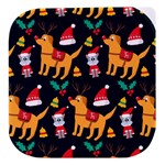 Funny Christmas Pattern Background Stacked food storage container