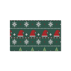 Beautiful Knitted Christmas Pattern Sticker Rectangular (100 Pack) by Ket1n9