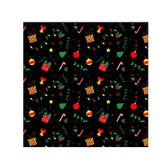 Christmas Pattern Texture Colorful Wallpaper Square Satin Scarf (30  X 30 ) by Ket1n9