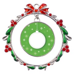 Christmas-bauble-ball Metal X mas Wreath Ribbon Ornament by Ket1n9