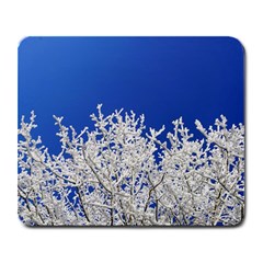 Crown-aesthetic-branches-hoarfrost- Large Mousepad by Ket1n9