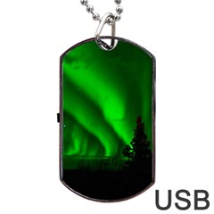 Aurora-borealis-northern-lights- Dog Tag Usb Flash (one Side)