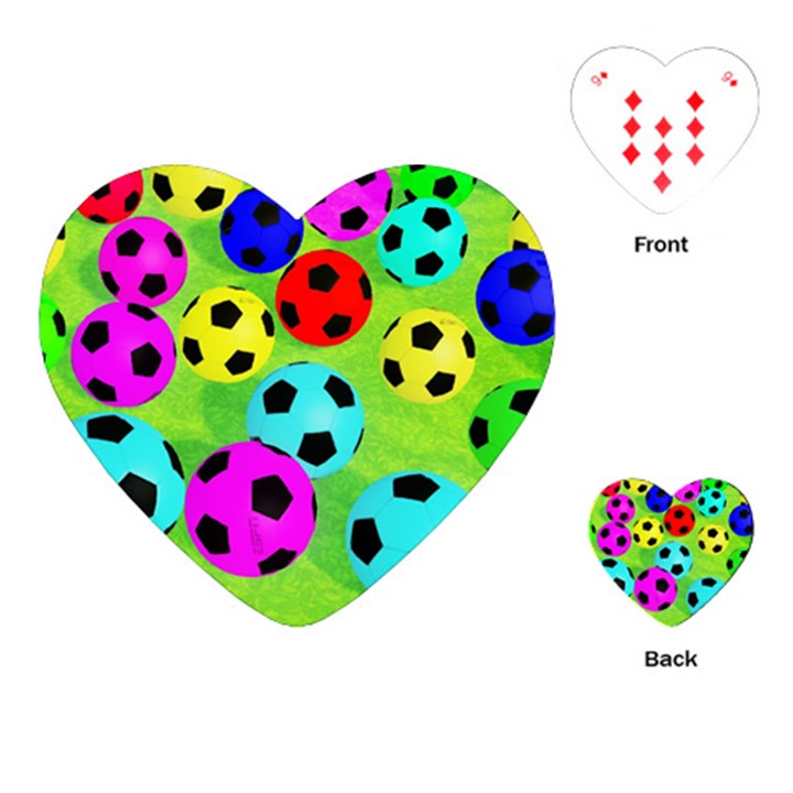 Balls Colors Playing Cards Single Design (Heart)