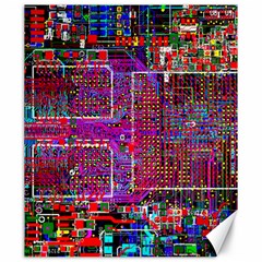 Technology Circuit Board Layout Pattern Canvas 20  X 24  by Ket1n9