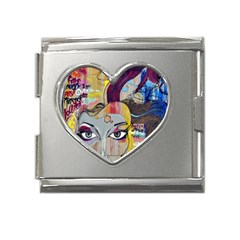 Graffiti-mural-street-art-painting Mega Link Heart Italian Charm (18mm) by Ket1n9