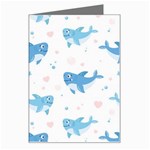 Seamless-pattern-with-cute-sharks-hearts Greeting Card Left