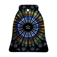 Stained Glass Rose Window In France s Strasbourg Cathedral Bell Ornament (two Sides) by Ket1n9