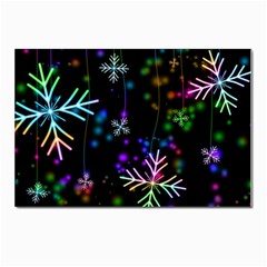 Snowflakes Snow Winter Christmas Postcard 4 x 6  (pkg Of 10) by Grandong