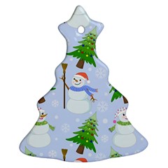 New Year Christmas Snowman Pattern, Ornament (christmas Tree)  by Grandong