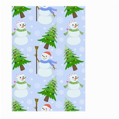 New Year Christmas Snowman Pattern, Large Garden Flag (two Sides) by Grandong