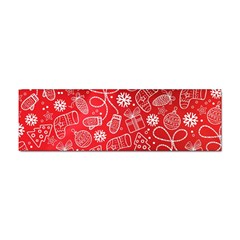 Christmas Pattern Red Sticker Bumper (10 Pack) by Grandong