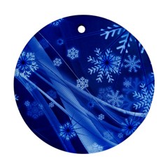 Christmas-card-greeting-card-star Ornament (round) by Grandong