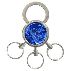 Christmas-card-greeting-card-star 3-ring Key Chain by Grandong