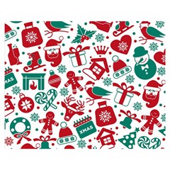 Background Vector Texture Christmas Winter Pattern Seamless Premium Plush Fleece Blanket (medium) by Grandong