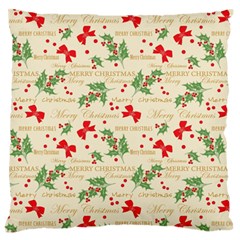 Christmas-paper-scrapbooking-- Large Premium Plush Fleece Cushion Case (two Sides)