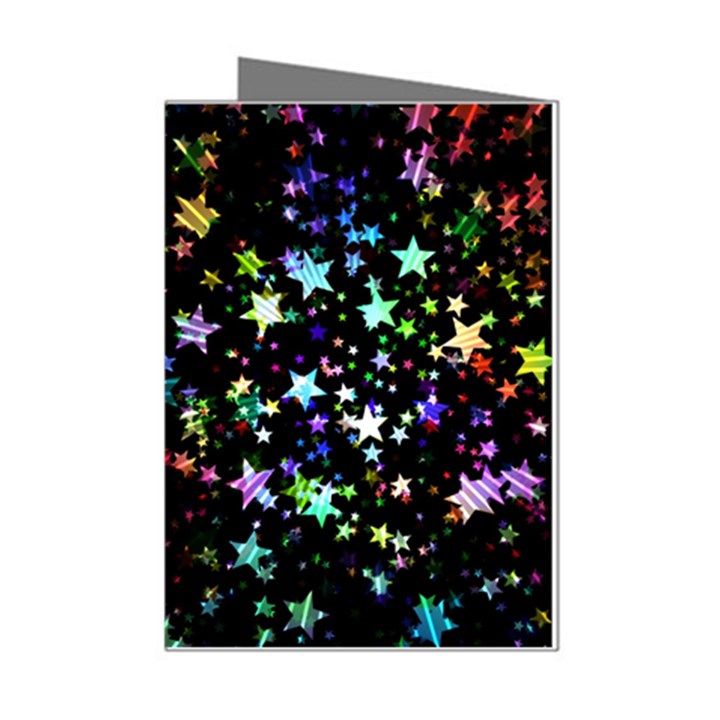 Christmas-star-gloss-lights-light Mini Greeting Cards (Pkg of 8)