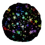 Christmas-star-gloss-lights-light Large 18  Premium Round Cushions Back