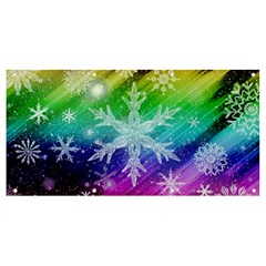 Christmas-snowflake-background Banner And Sign 8  X 4  by Grandong