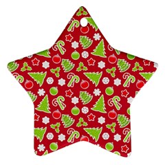 Christmas-paper-scrapbooking-pattern Ornament (star) by Grandong