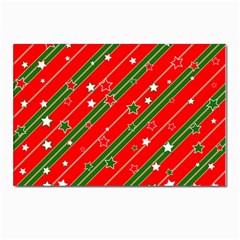 Christmas-paper-star-texture     - Postcard 4 x 6  (pkg Of 10) by Grandong