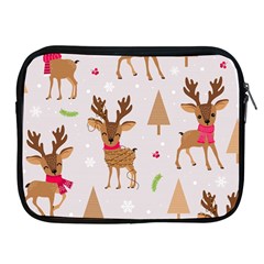 Christmas-seamless-pattern-with-reindeer Apple Ipad 2/3/4 Zipper Cases