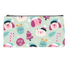 Christmas Paper Stars Pattern Texture Background Colorful Colors Seamless Copy Pencil Case by Grandong