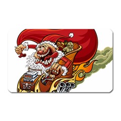 Funny Santa Claus Christmas Magnet (rectangular)