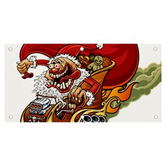 Funny Santa Claus Christmas Banner And Sign 6  X 3  by Grandong