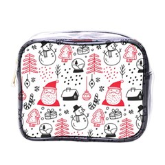 Christmas-themed-seamless-pattern Mini Toiletries Bag (one Side) by Grandong