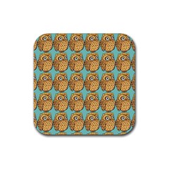 Owl Bird Cartoon Rubber Coaster (square) by Grandong