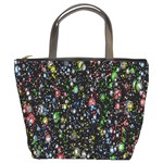 Illustration Universe Star Planet Bucket Bag Front