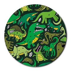 Dino Kawaii Round Mousepad by Grandong