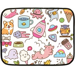 Set-kawaii-doodles -- Two Sides Fleece Blanket (mini) by Grandong