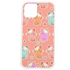 Cute Kawaii Kittens Seamless Pattern Iphone 12 Pro Max Tpu Uv Print Case by Grandong