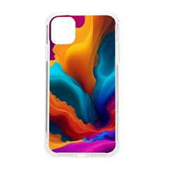 Colorful Fluid Art Abstract Modern Iphone 11 Tpu Uv Print Case by Ravend